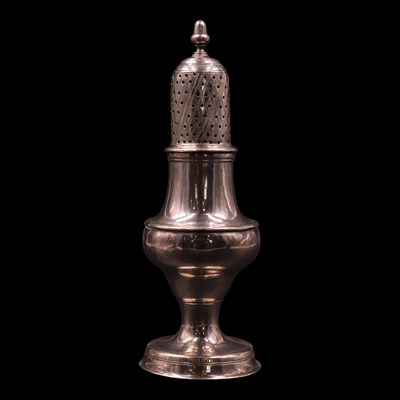 Lot 1147 - A George III silver pepperette, of shouldered...