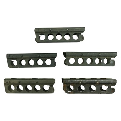 Lot 349 - Five .303 rifle cartridge stripper clips