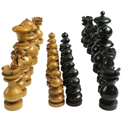 Lot 736 - A 19th Century boxwood and ebony "Dublin"...