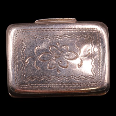 Lot 1150 - A William IV silver vinaigrette, its hinged...