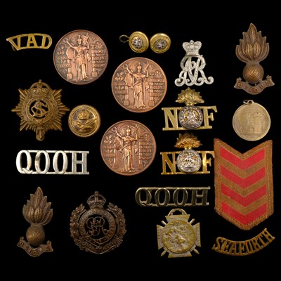 Lot 131 - A group of British military and other shoulder...