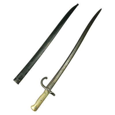 Lot 341 - A French Mle 1866 bayonet for the Chassepot rifle