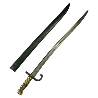 Lot 342 - A French Mle 1866 bayonet for the Chassepot rifle