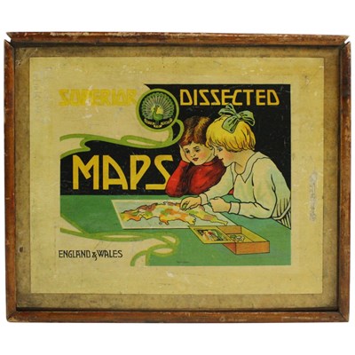 Lot 684 - An early 20th Century jigsaw map of England...