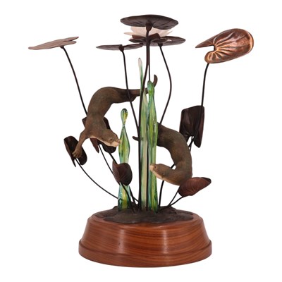 Lot 1075 - A Border Fine Arts "Otters Playing" figure...