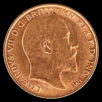 Lot 1293 - A 1908 gold half sovereign coin