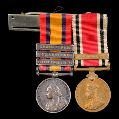Lot 14 - A Queens South Africa miniature medal, with...