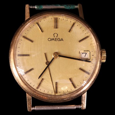 Lot 1546 - A 1970s Omega 9 ct gold wristwatch, having a...