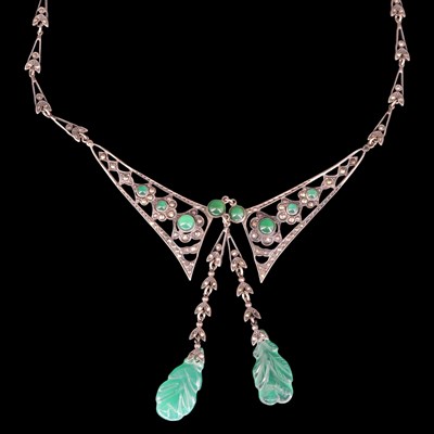 Lot 1425 - An American Art Deco-influenced marcasite and...
