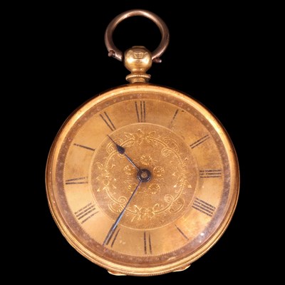 Lot 1554 - A late 19th Century lady's Swiss 18 ct gold...