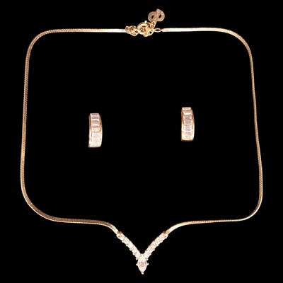 Lot 1533 - A vintage Christian Dior necklace and...