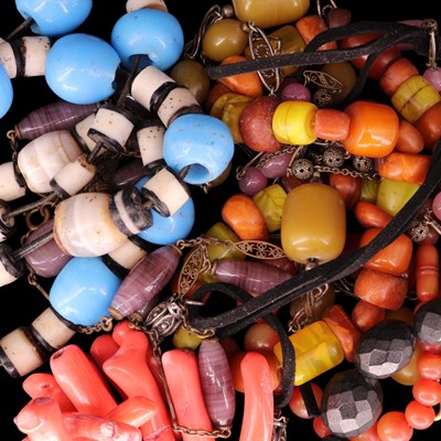 Lot 1418 - A collection of antique and vintage bead...