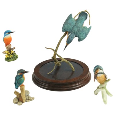 Lot 1077 - A Border Fine Arts "Diving Kingfisher"...
