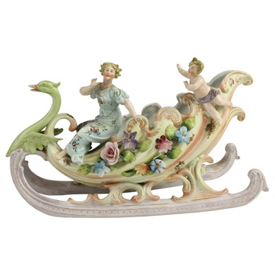 Lot 1026 - A late 19th Century German porcelain figural...