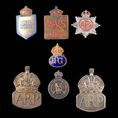 Lot 136 - British Home Front ARP silver and other badges