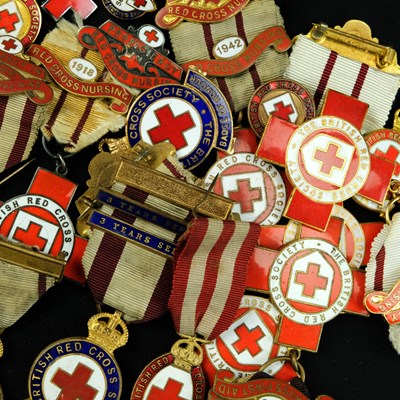 Lot 563 - A group of British Red Cross Society service...