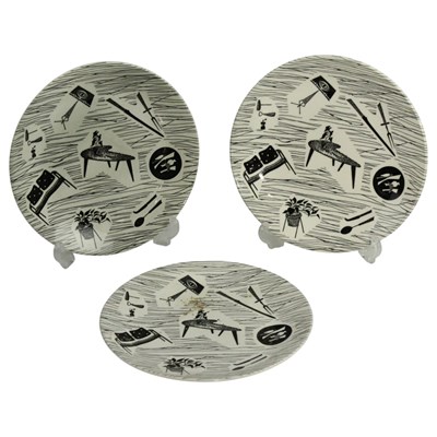 Lot 995 - Three Ridgway "Homemaker" pattern side plates,...