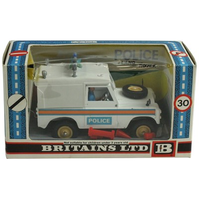 Lot 721 - A Britains No 9610 Police Land Rover diecast...