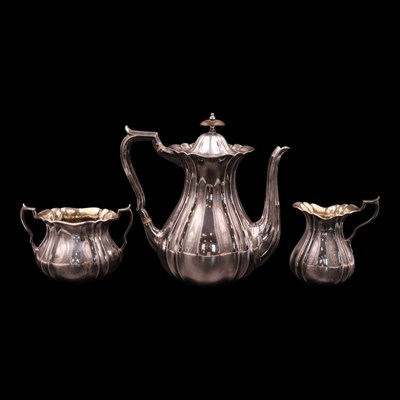 Lot 1182 - A 1920s Swedish silver coffee set, each...