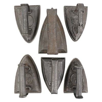 Lot 808 - Six late 19th / early 20th Century flat-irons,...