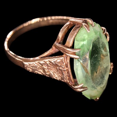 Lot 1468 - A vintage mint-coloured paste and 9 ct gold...