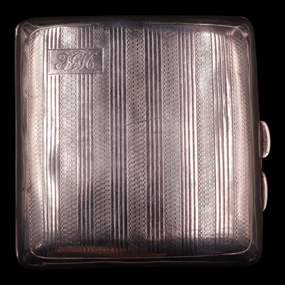 Lot 1175 - A George V silver cigarette case, bearing an...