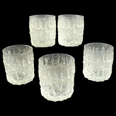 Lot 1098 - Five Whitefriars "Glacier" glass...