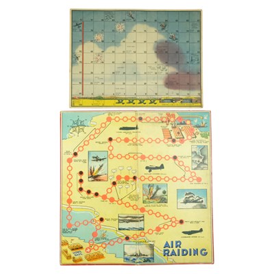 Lot 199 - A 1940s "Air Raiding" board game, together...