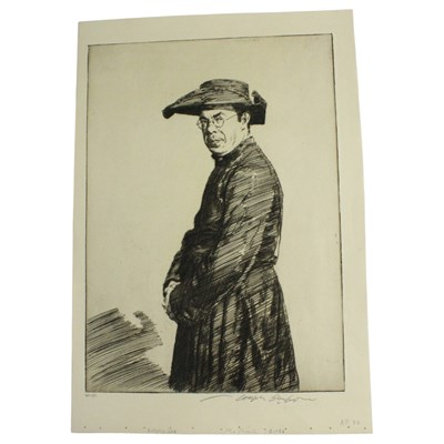 Lot 1615 - Joseph Simpson (1879-1939), a self-portrait of...