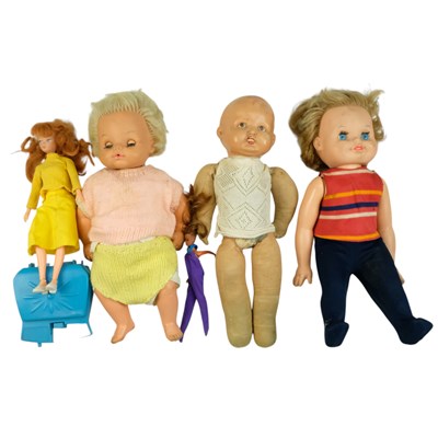 Lot 754 - Five composition toy dolls,  circa 1920s to...