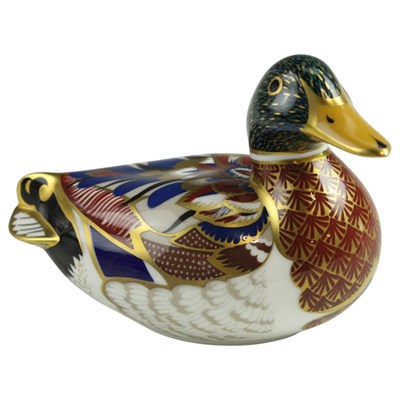 Lot 966 - A Royal Crown Derby Mallard duck paperweight