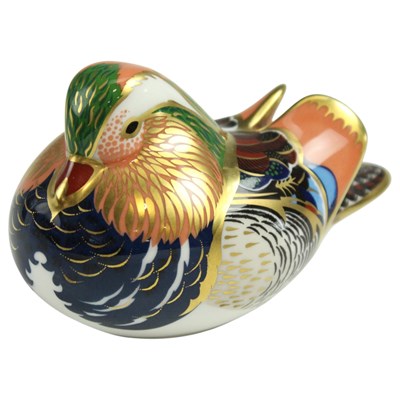 Lot 911 - A Royal Crown Derby Mandarin duck paperweight