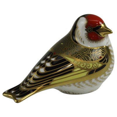 Lot 914 - A Royal Crown Derby Goldfinch paperweight