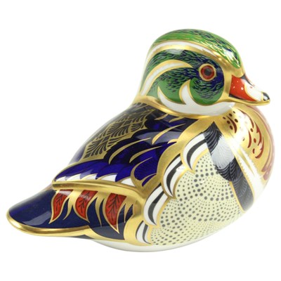 Lot 920 - A Royal Crown Derby Carolina duck paperweight