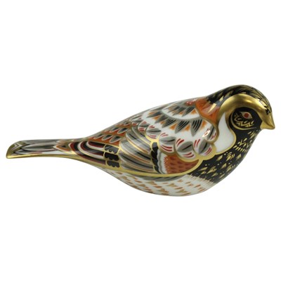 Lot 921 - A Royal Crown Derby Bunting paperweight