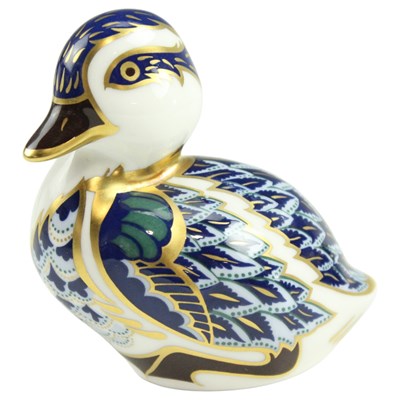 Lot 925 - A Royal Crown Derby swimming duckling paperweight