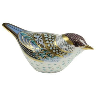Lot 927 - A Royal Crown Derby Blackcap Warbler paperweight