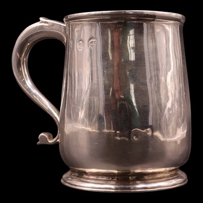Lot 1202 - A George I Britannia silver mug, of subtly...
