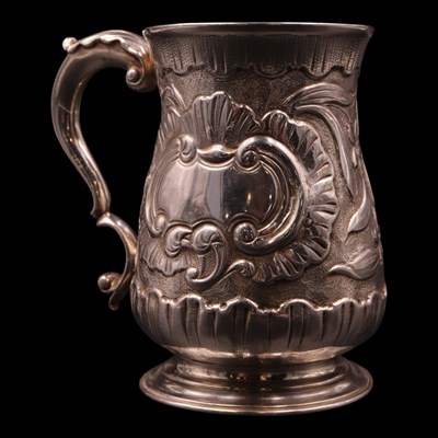 Lot 1206 - A George III silver baluster mug, bearing...