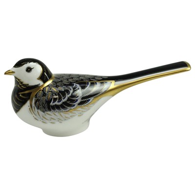 Lot 936 - A Royal Crown Derby Pied wagtail paperweight