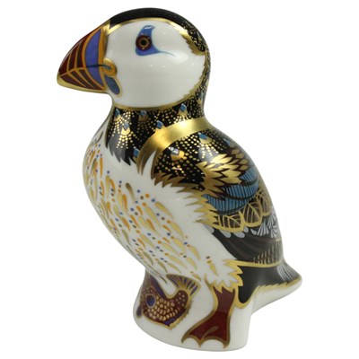 Lot 954 - A Royal Crown Derby Puffin paperweight