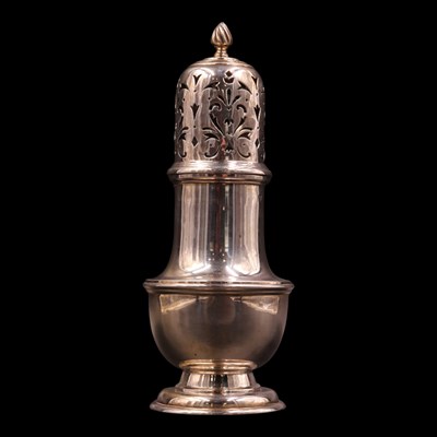 Lot 1210 - A 1930s silver castor, of shouldered baluster...
