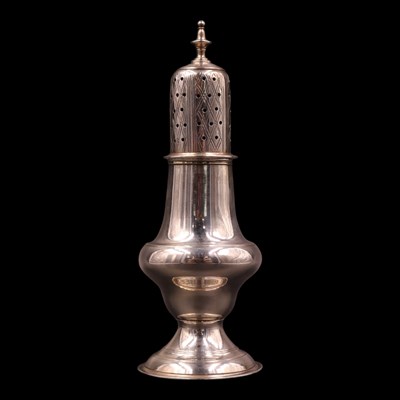 Lot 1211 - A George III silver caster, of shouldered...