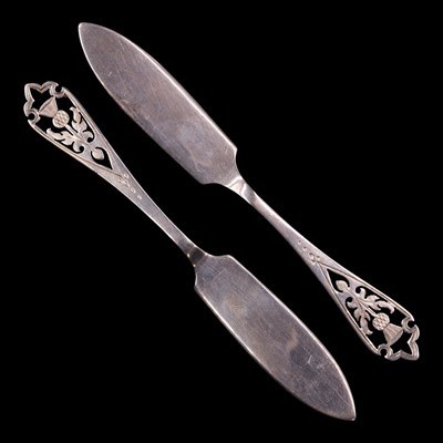 Lot 1218 - A pair of 1970s Scottish silver thistle-form...