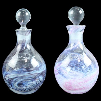 Lot 1101 - A pair of Caithness glass perfume bottles, 15 cm
