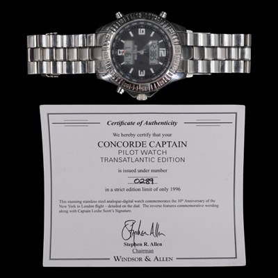 Lot 596 - A "Concorde Captain Pilot Watch, Transatlantic...