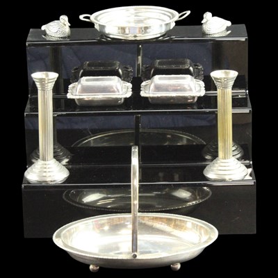 Lot 1280 - A small group of electroplate, including a...