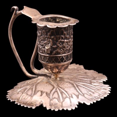 Lot 1158 - A William IV silver taperstick, its socket...