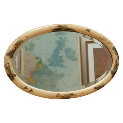 Lot 1659 - A chinoiserie oval wall mirror, circa 1930s,...