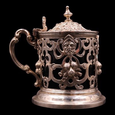 Lot 1241 - A Victorian Baroque Revival silver mustard pot,...